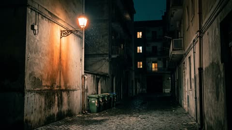 The narrow side lane