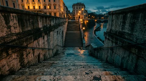 The stone stairway