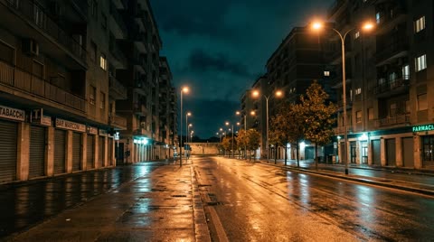 Marconi avenue at night