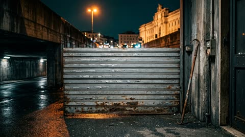 The steel shop shutter