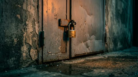The steel door