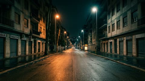 Marconi avenue at night