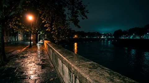 The Tiber embankment wall