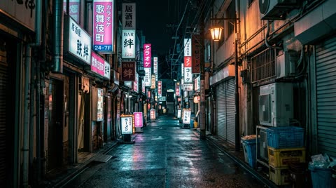 Kabukicho alley, Tokyo — night