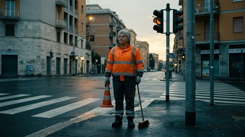 Rosa, the municipal sweeper