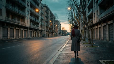 The woman in the coat