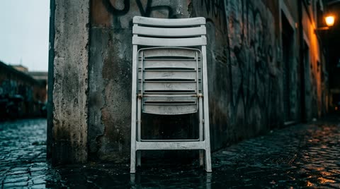 The white garden chair