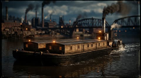 The covered barges