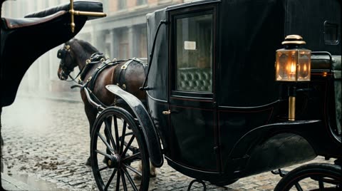 Black Brougham Carriage