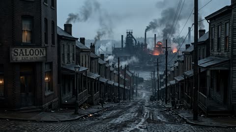 Homestead Town Street at Dawn