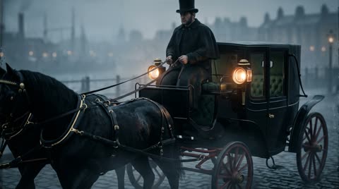 Black 1890s Brougham Carriage