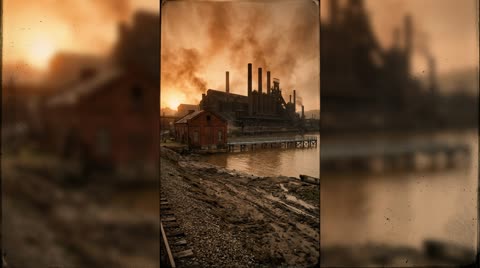 Monongahela riverbank at the Homestead mill landing