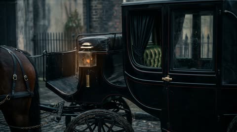 Black Brougham Carriage