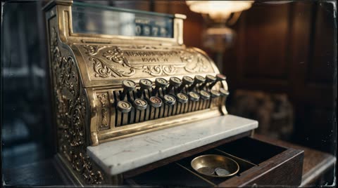 Brass Cash Register