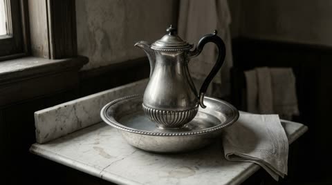 Silver Ewer and Basin