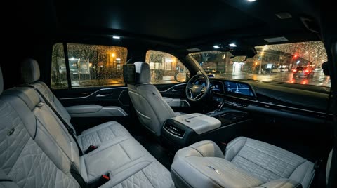 Escalade cabin, night