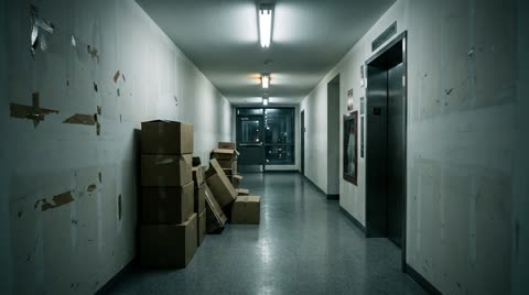 Service hallway, floor 36