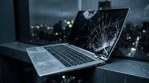 Cracked HP Spectre laptop