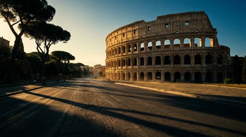 Via dei Fori Imperiali at the Colosseum