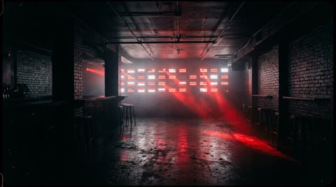 Red-strobe basement club