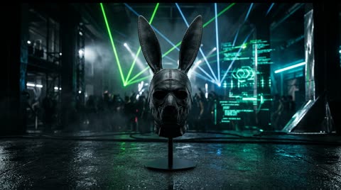 Bunny Man Hood on Stand