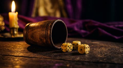 Dice Cup and Bone Dice