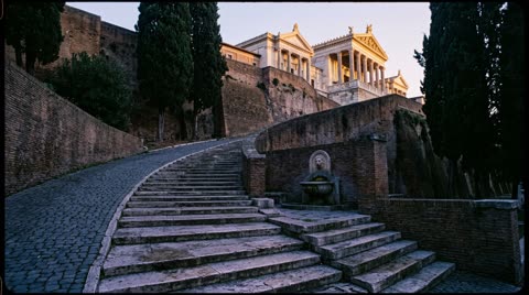 Clivus Palatinus — the ramp and stairs up the Palatine