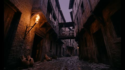 Suburra alley at night
