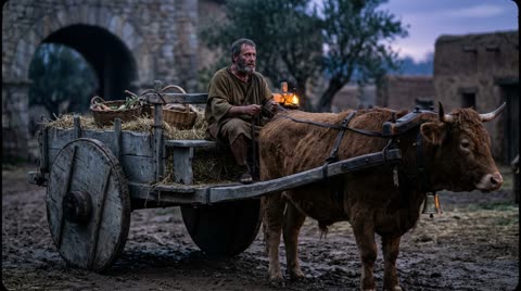 Ox cart (plaustrum)