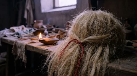 Pale-yellow wig