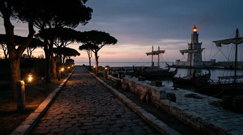Ostia Road and Quay