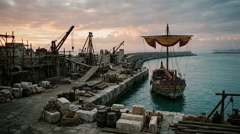 Port of Ostia under Construction