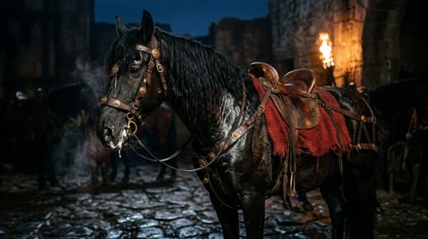 The black horse