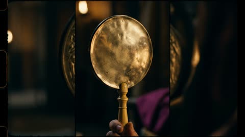 The bronze hand mirror