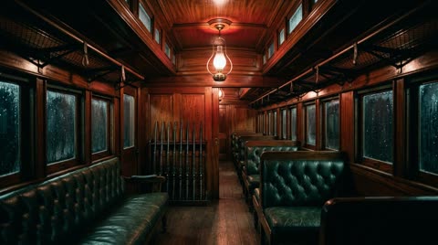 Police special train carriage interior