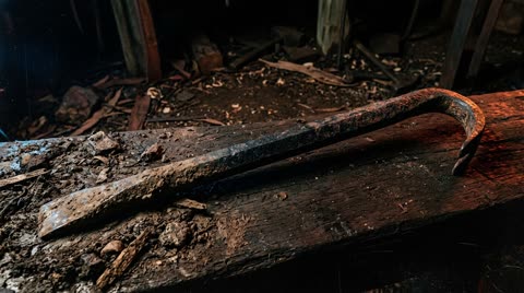 forged iron crowbar
