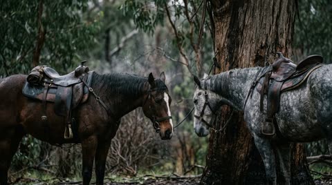 the gang's two horses