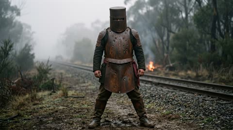 the Outlaw (armoured, helmet on)