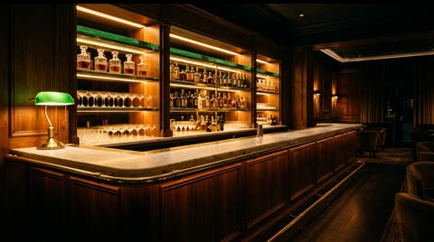 The bar and back-bar