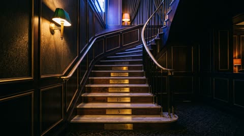 The brass staircase