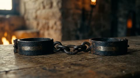 Iron wrist shackles