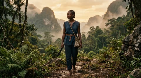 The Scout (maroon fighter woman)
