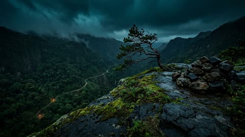 The cliff-top lookout