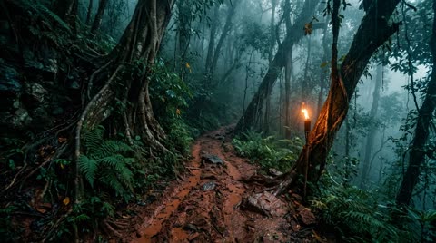 The jungle switchback trail