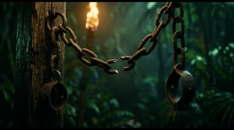 Broken iron chains