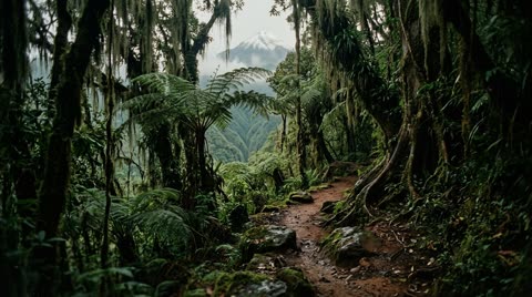 Jungle trail on the Orizaba slope