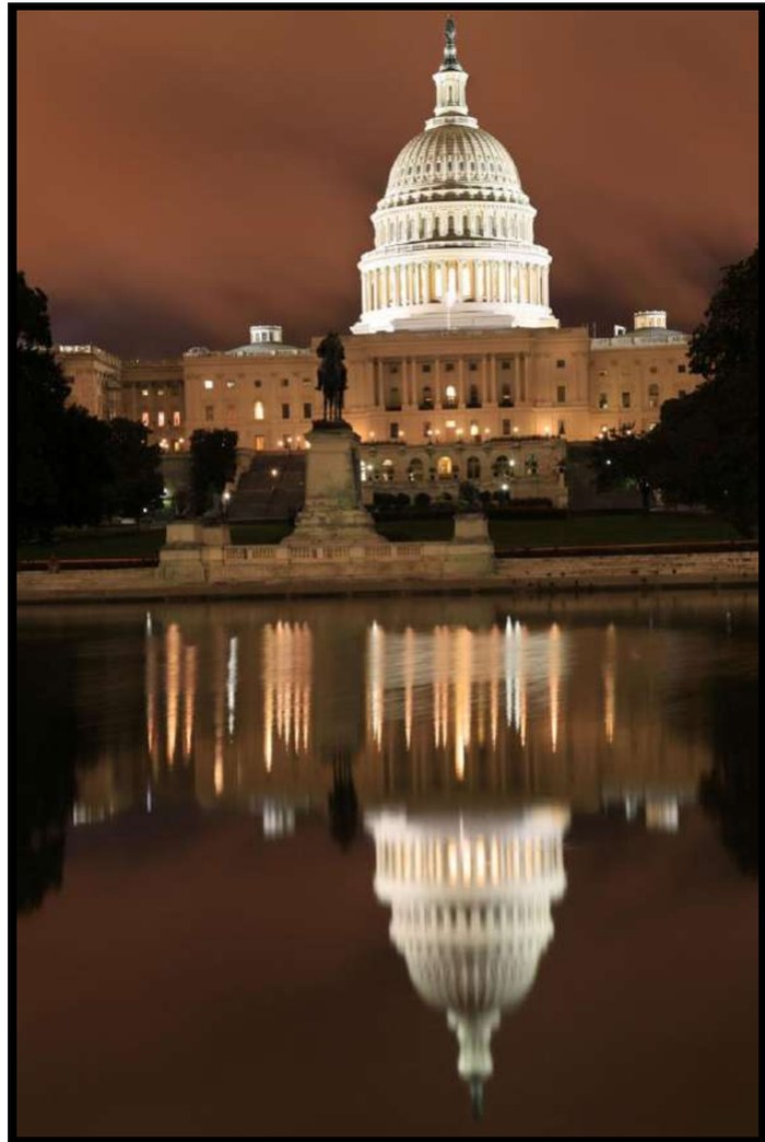 The Capitol at night